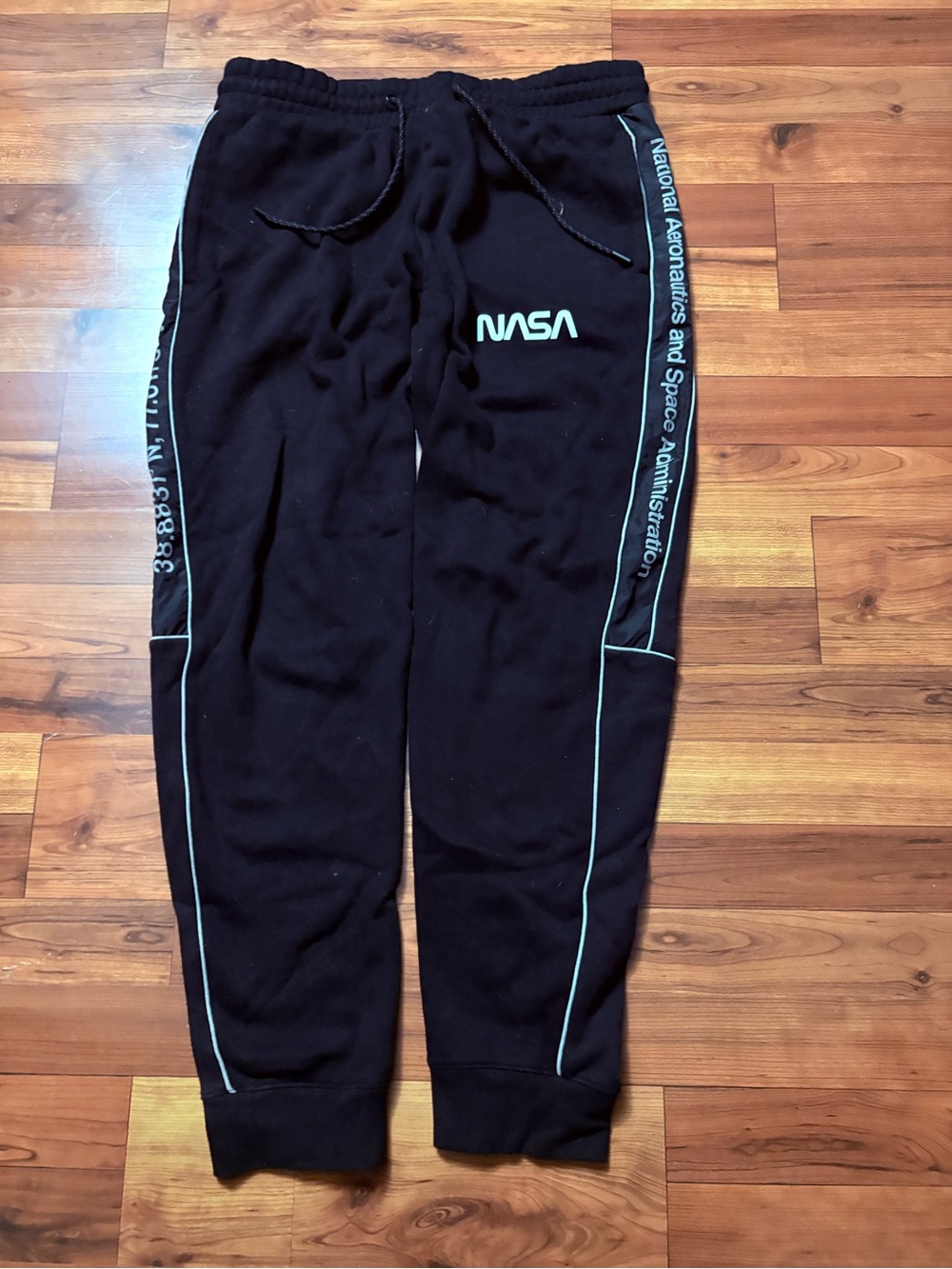 H&M Black Fleece-Lined NASA Sweatpants